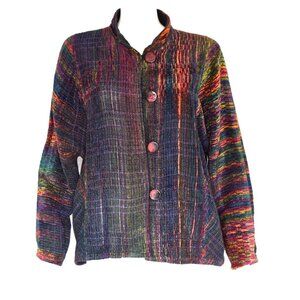 Lucille Crighton Hand Woven Multi-Coloured Spring Jacket - Toronto